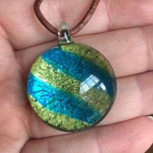 🌻Venetian Murano hand blown glass pendant